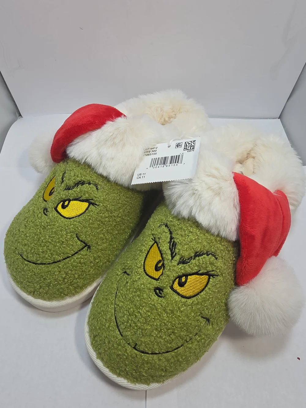 American Eagle The Grinch Scuff Slippers Men’s Size 11 Christmas NWT (Z4)